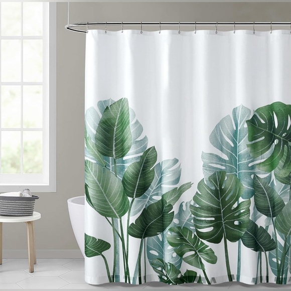 Cloth Monstera Botanical Tropical Shower Curtain - Picture 14 of 14